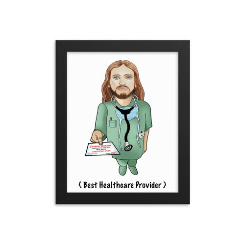 Framed poster healthcare black