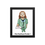 Framed poster healthcare black
