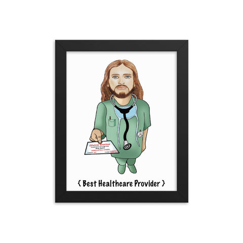 Framed poster healthcare black