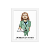 Framed poster healthcare white