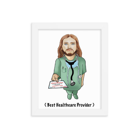Framed poster healthcare white