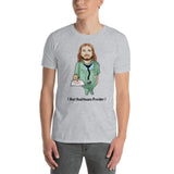 Men's short sleeve sport grey t-shirt with Jesus doctor design