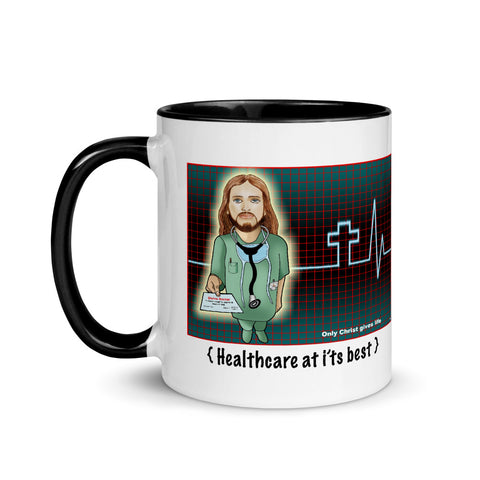 Mug with color inside healthcare black
