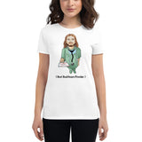 Women's short sleeve white t-shirt with Jesus doctor design