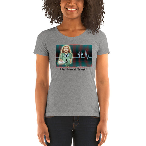 Women's short sleeve t-shirt - healthcare gray triblend